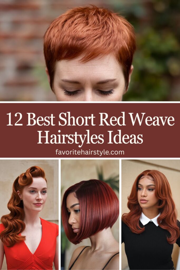 Short Red Weave Hairstyles Ideas
