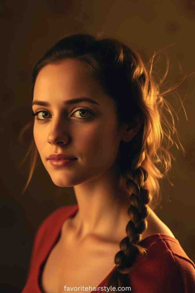 Side Braid with Loose Curls