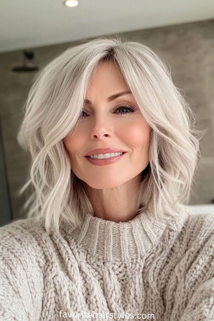 Silver-Blonde Crop with Tapered Sides