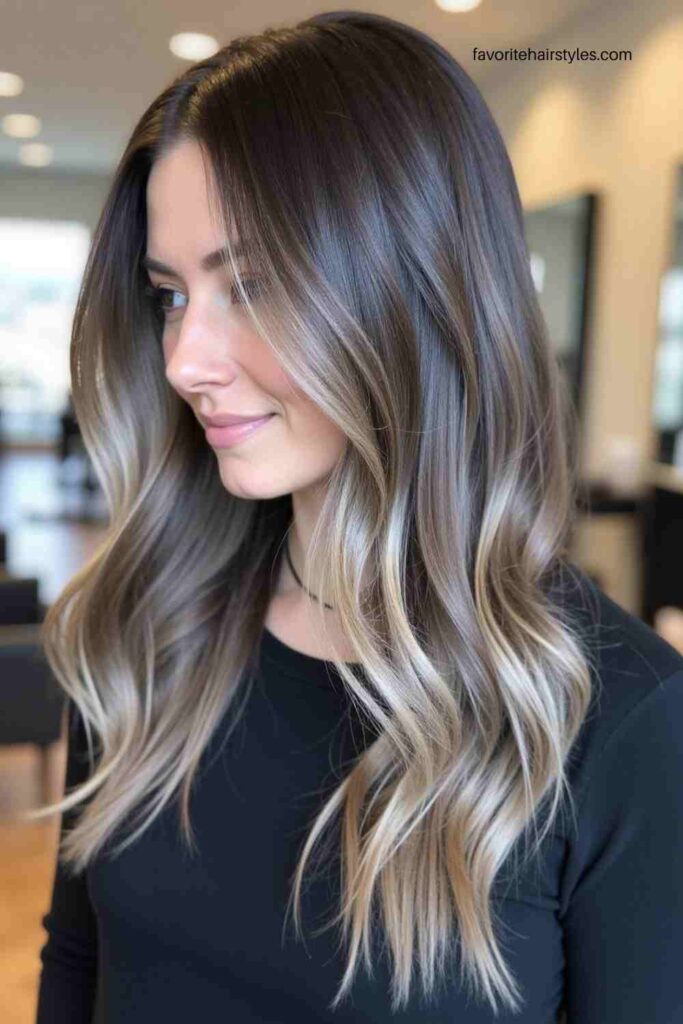 Smoky Ash Brown Balayage