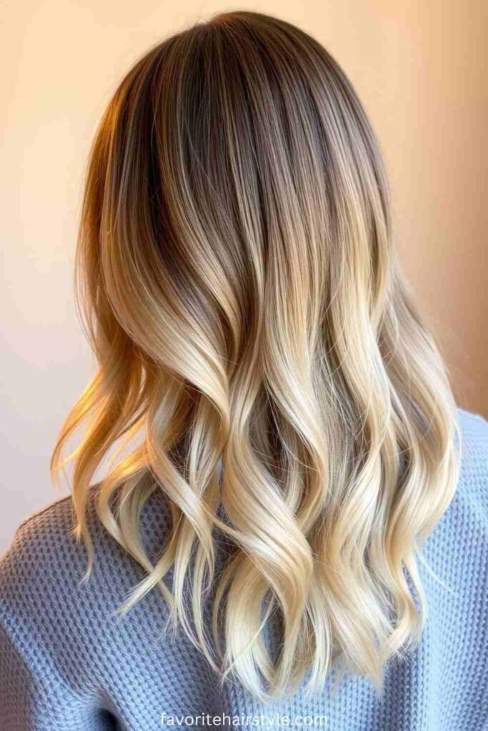 Soft Baby Blonde Balayage on Light Brown Hair