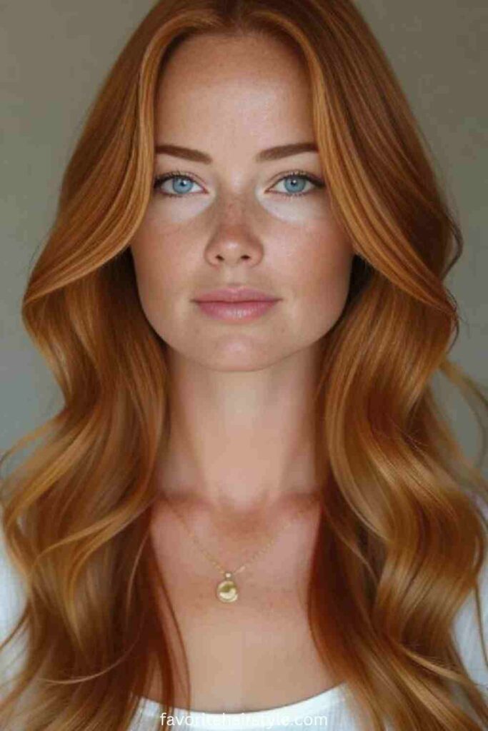 Soft Baby Blonde Highlights for Red Hair