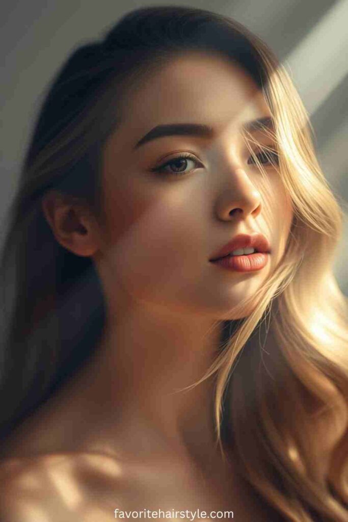 Soft Baby Blonde with Natural Roots