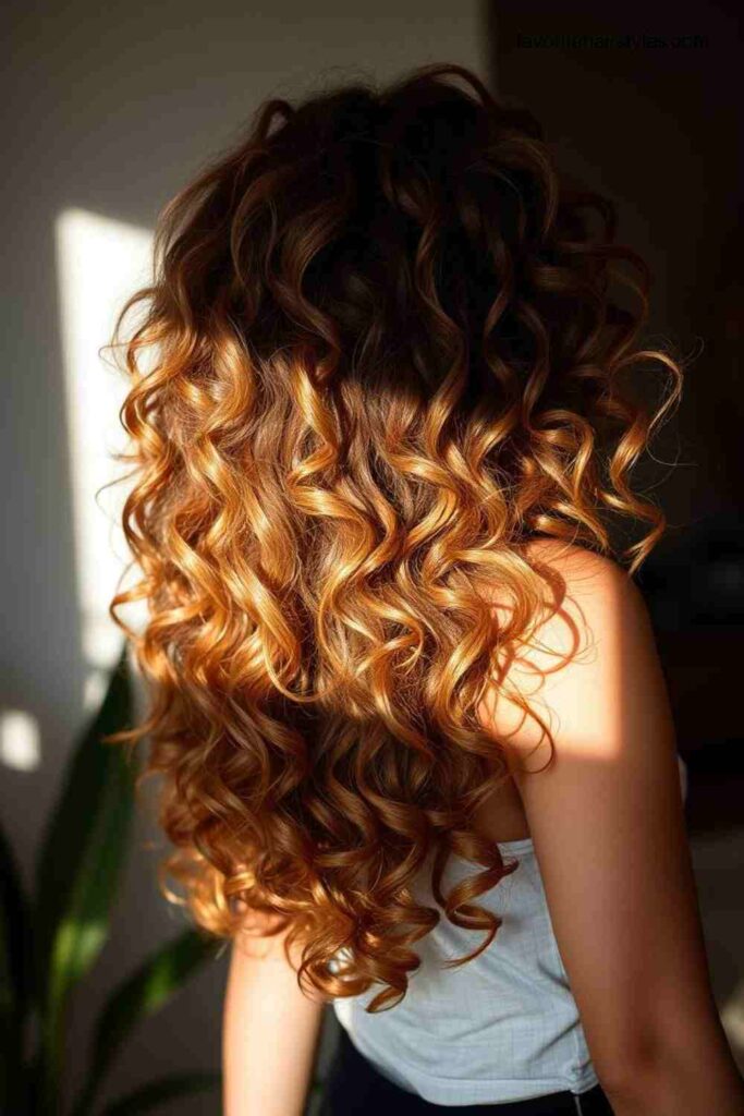 Soft Caramel Brown Lowlights