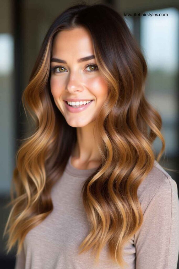 Soft Honey Caramel Balayage