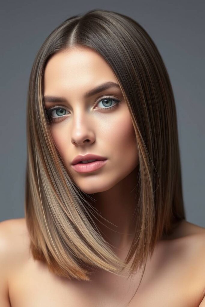 Straight Hair with Feathered Layers