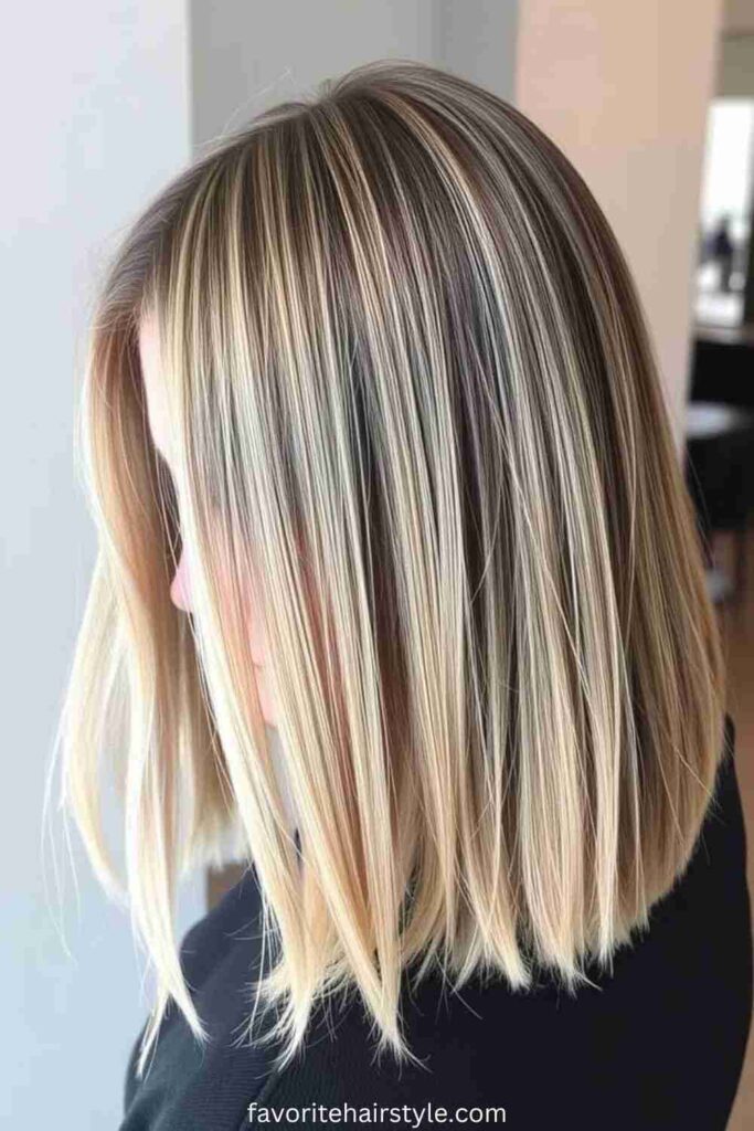 Straight Medium Cut with Ashy Dirty Blonde