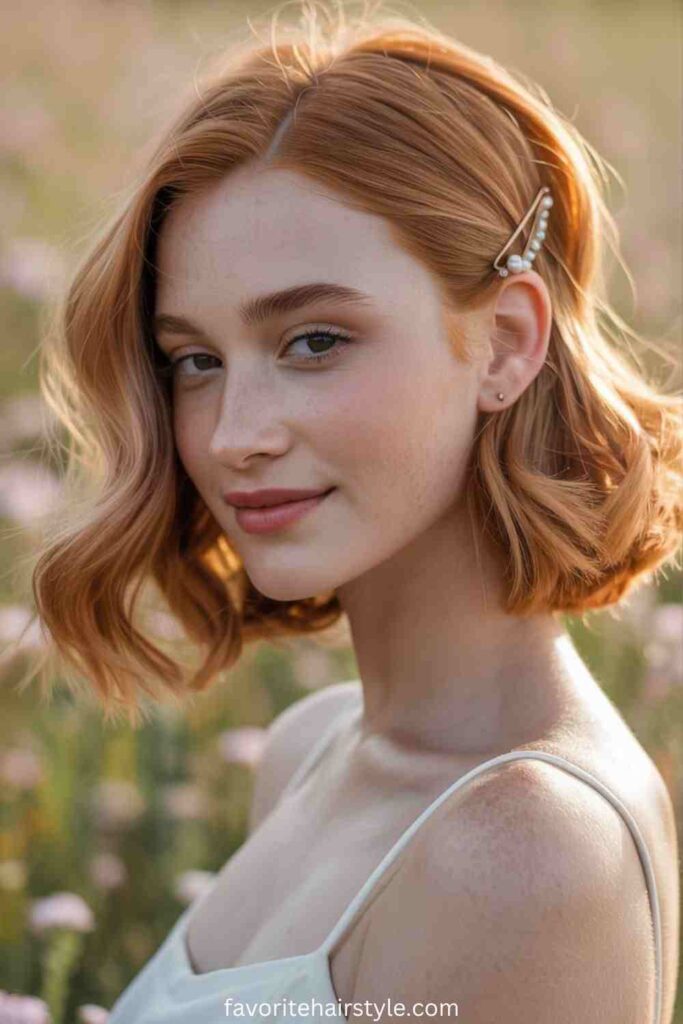 Strawberry Blonde with Honey Highlights