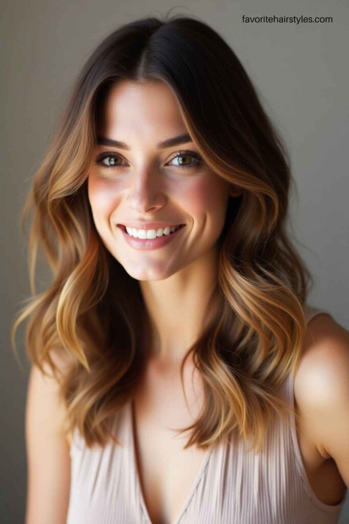 Subtle Caramel Balayage for a Natural Glow