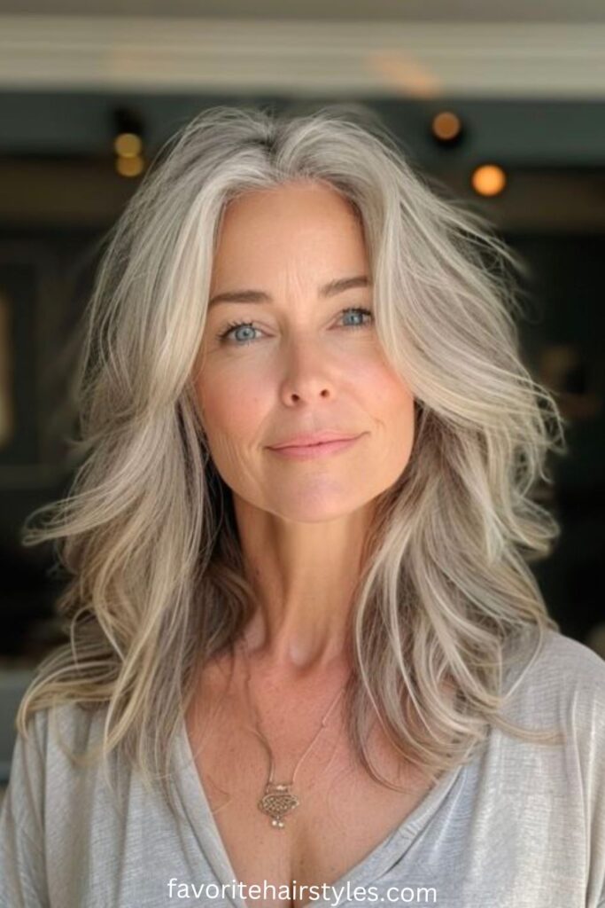 Warm Blonde with Silver Ombre