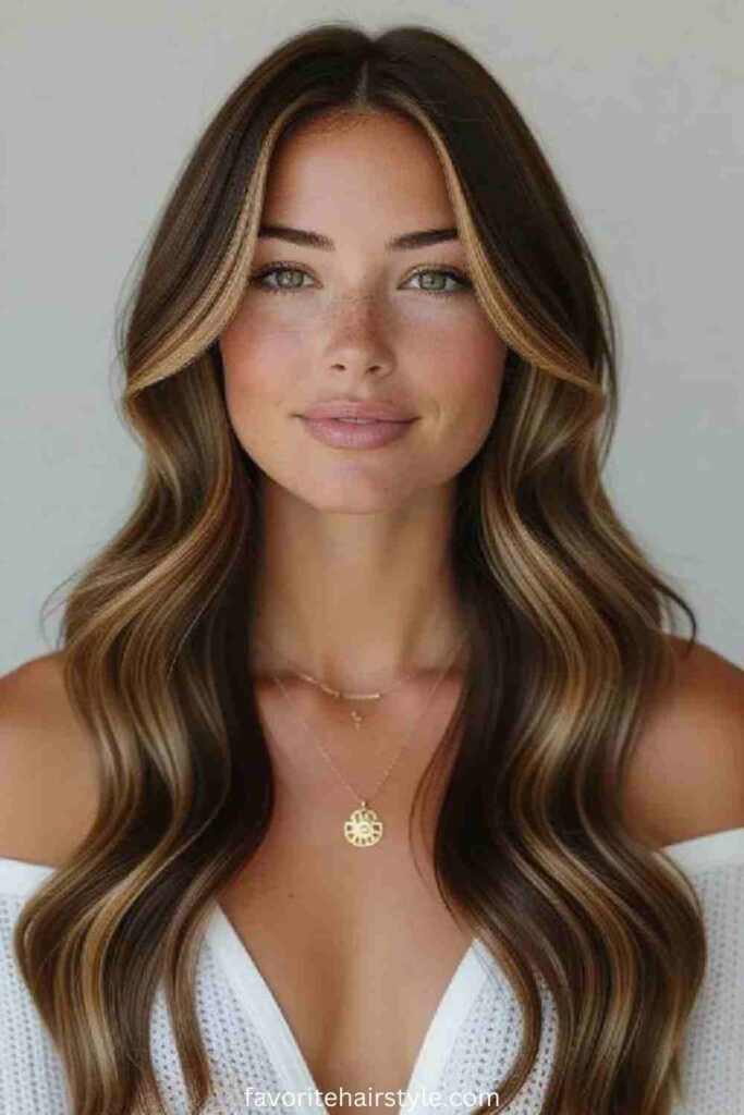 Warm Caramel Lowlights for Softness