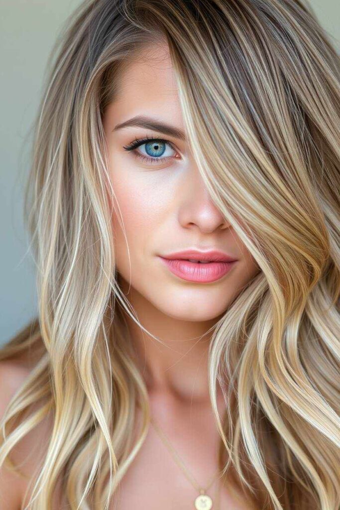 Ash Blonde with Caramel Ribbons
