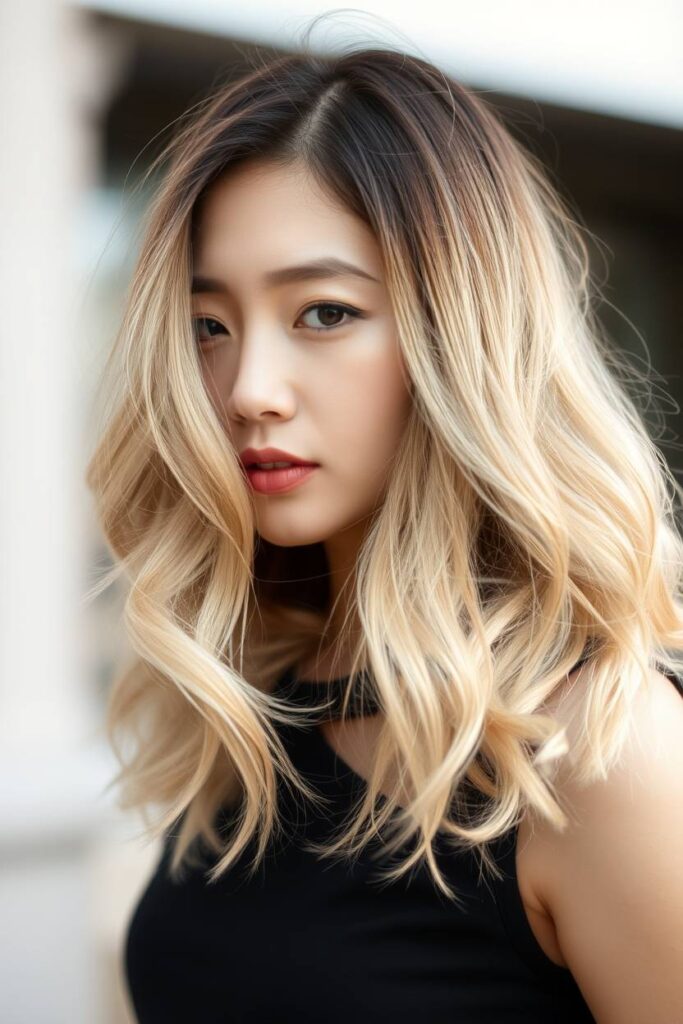 Ashy Beige Blonde Lob