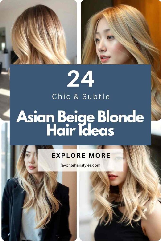 Asian Beige Blonde Hair