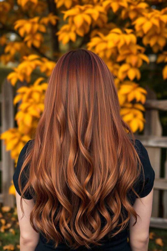 Auburn Hair with Copper Highlights