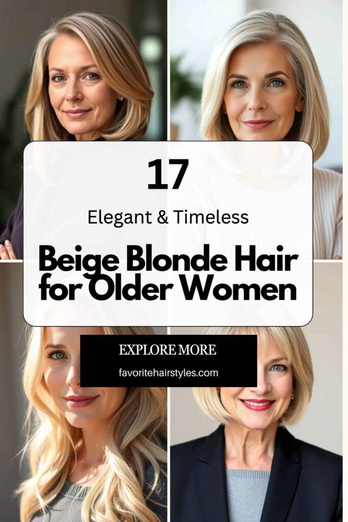 Beige Blonde Hair for Older Women