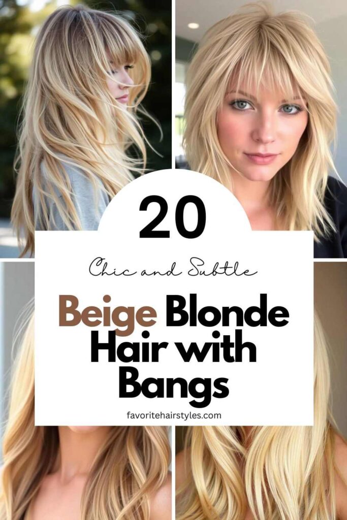 Beige Blonde Hair with Bangs