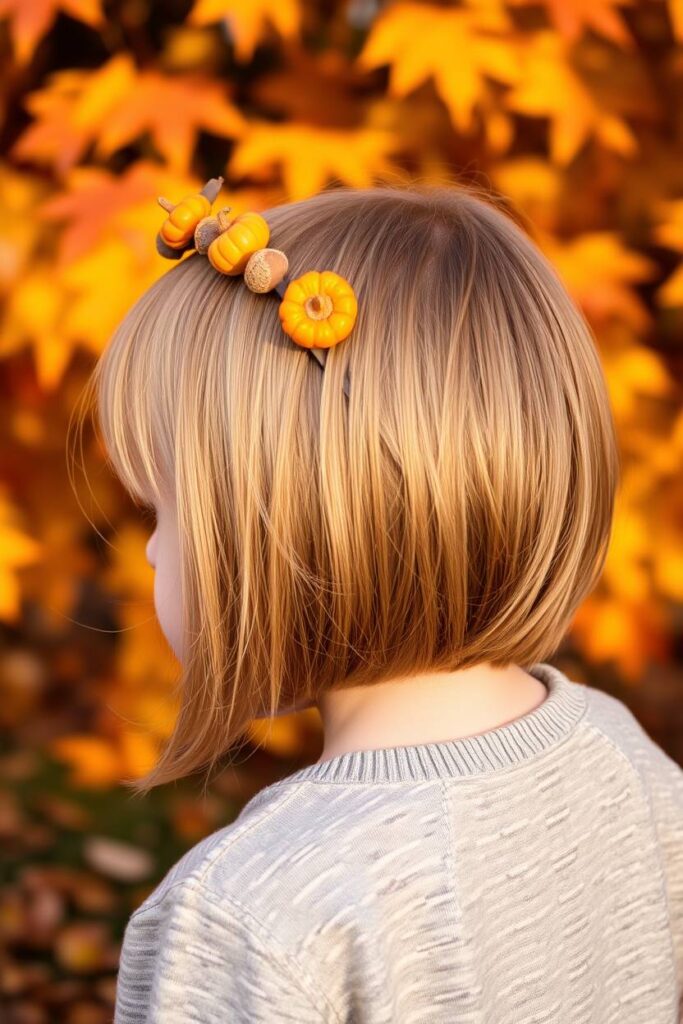 Bob with Fall-Themed Headband