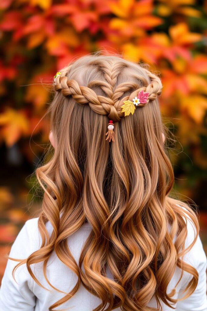Braided Crown with Autumn Clips