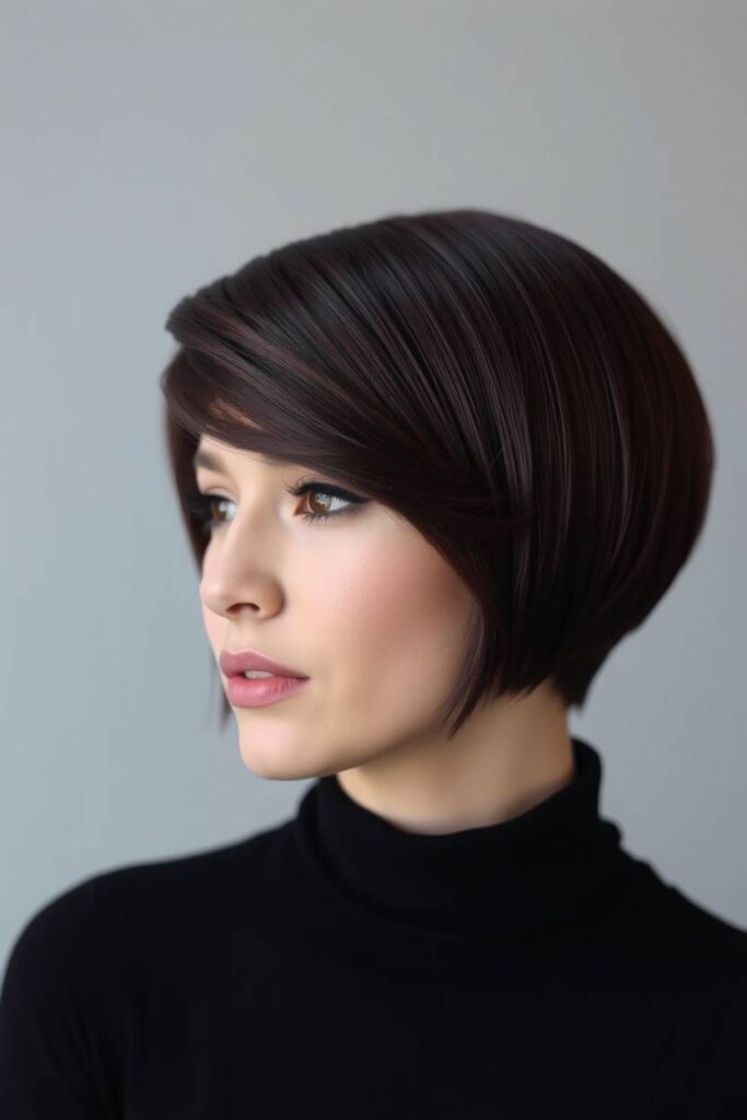 Burgundy Bowl Cut