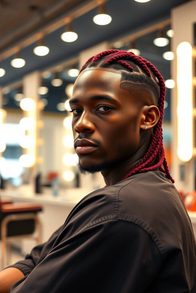 Burgundy Braids