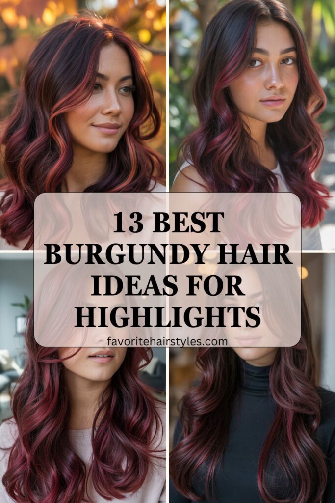 Burgundy Hair Ideas For Highlights
