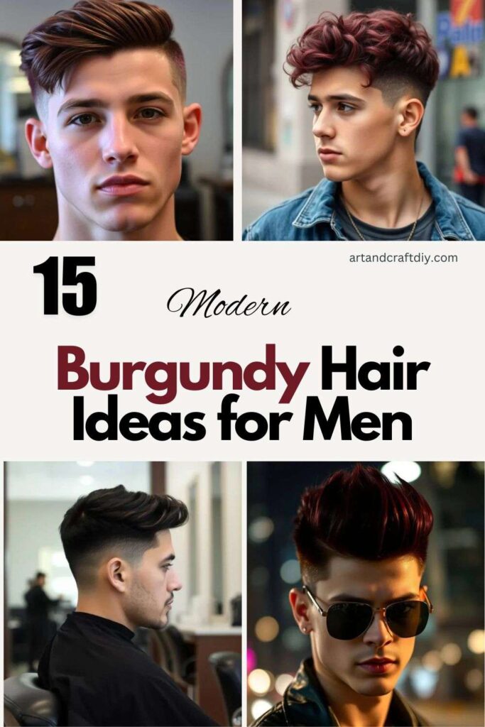 Burgundy Hair Ideas for Men