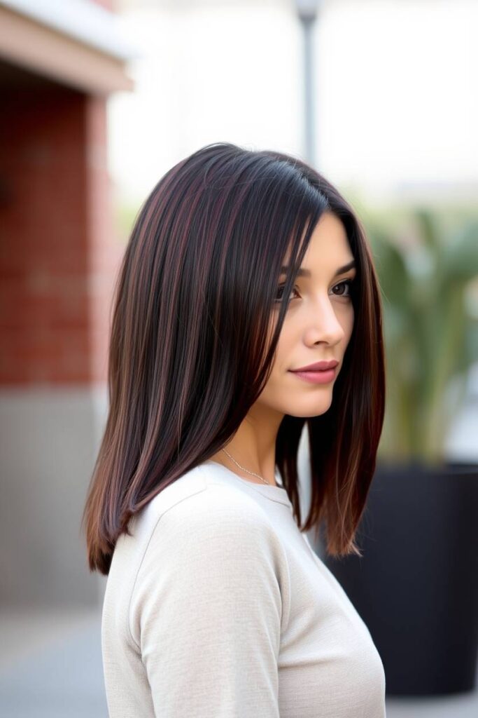 Burgundy Plum Balayage