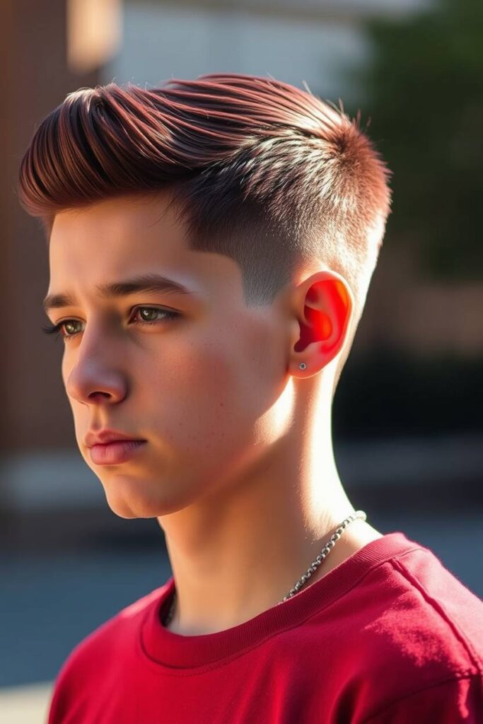 Burgundy Taper Cut