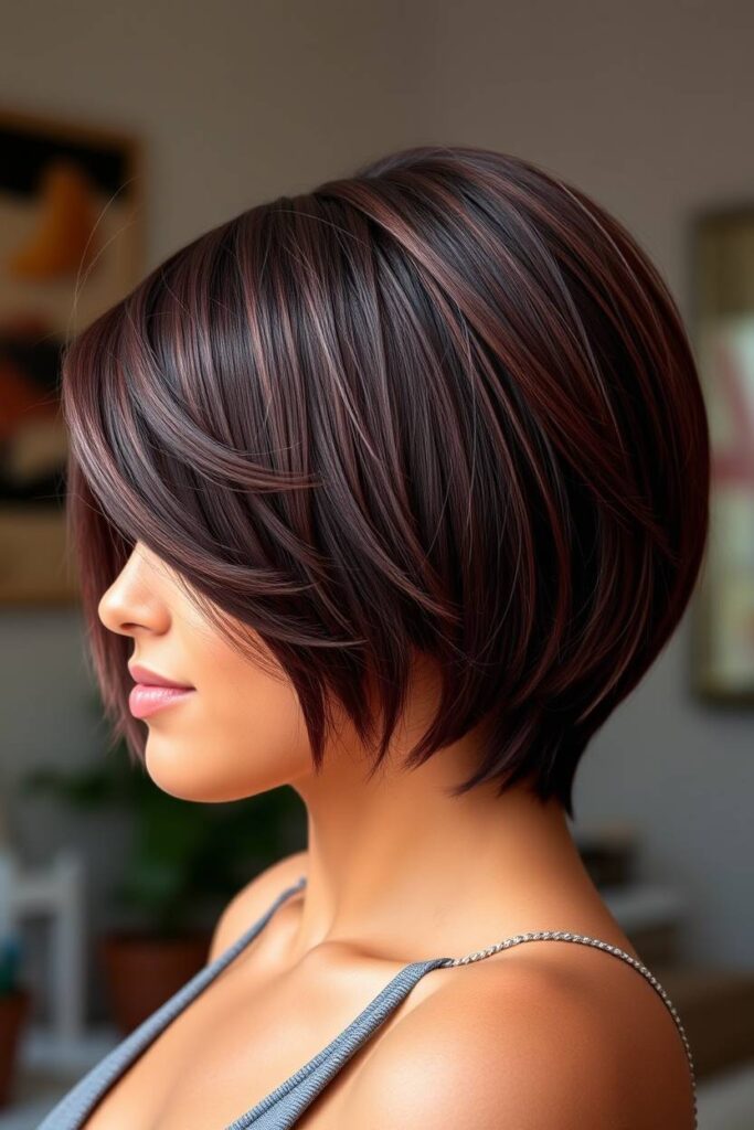Burgundy Tapered Cut