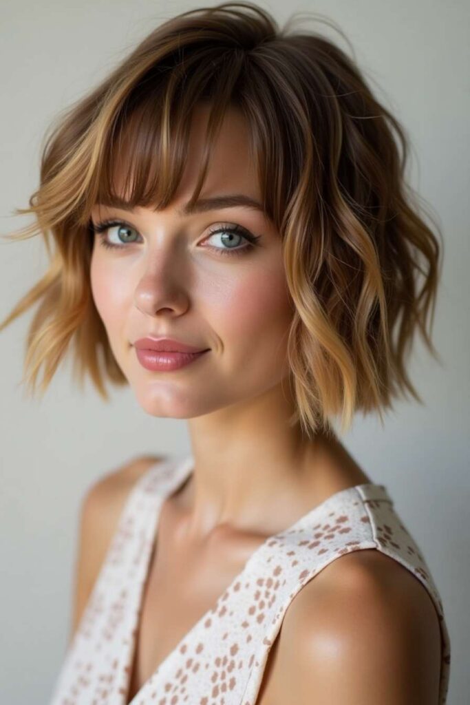 Caramel Baby Lights for Layered Hair