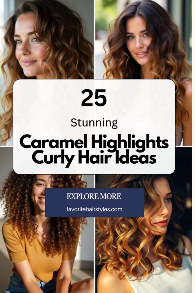 Caramel Highlights Curly Hair