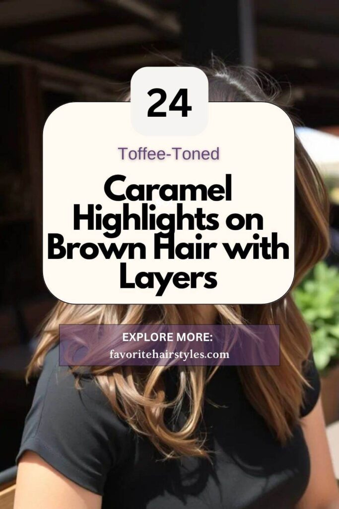 Caramel Highlights on Brown Hair with Layers