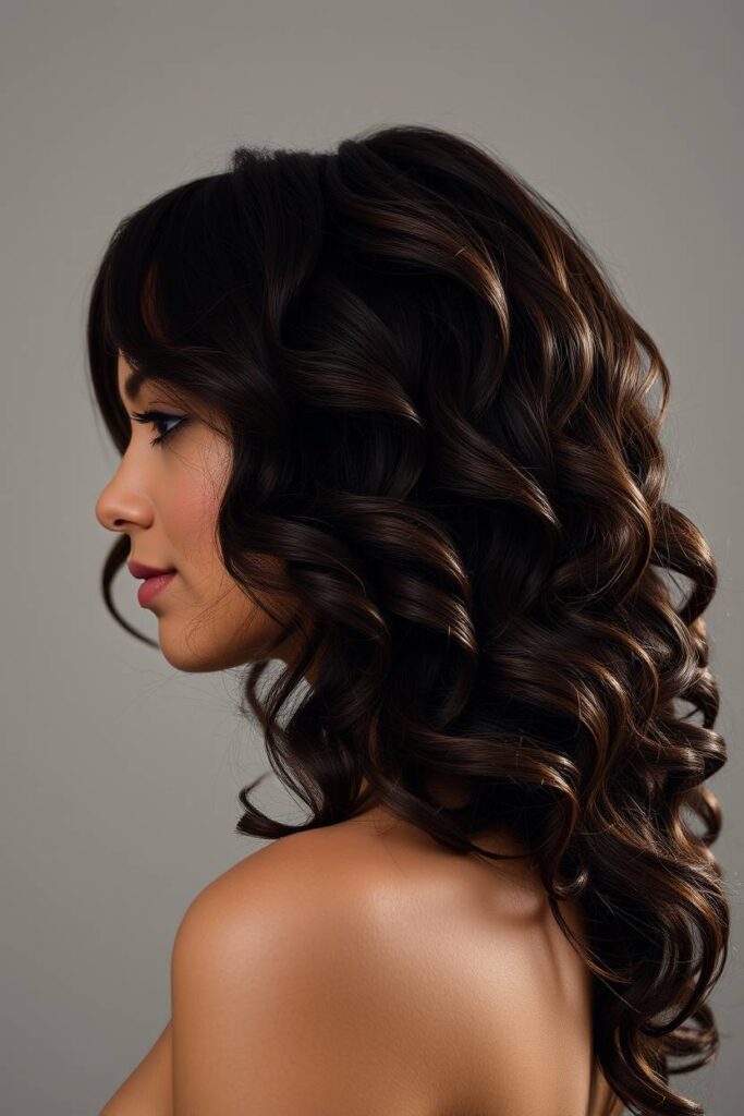 Caramel Highlights on Curls