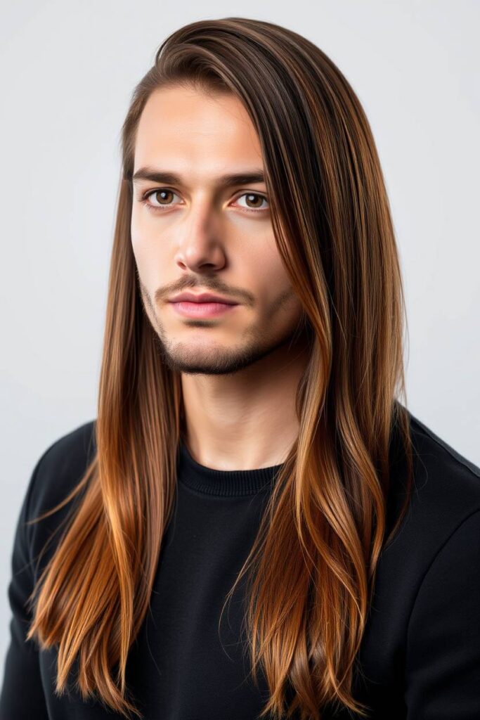 Caramel Highlights on Long Hair