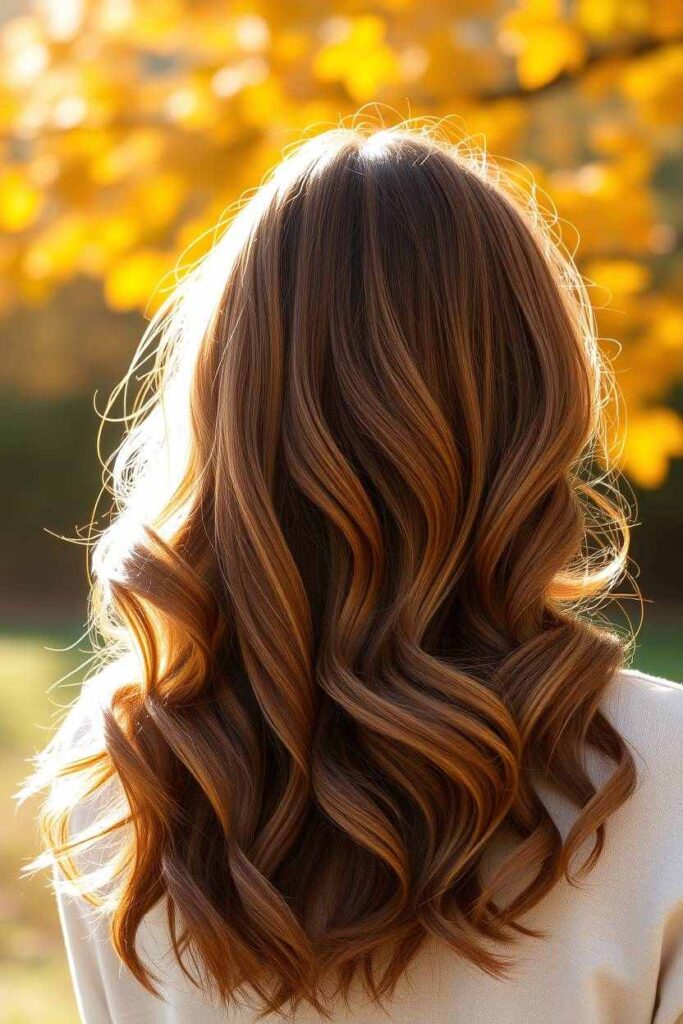 Chestnut Brown with Honey Highlights