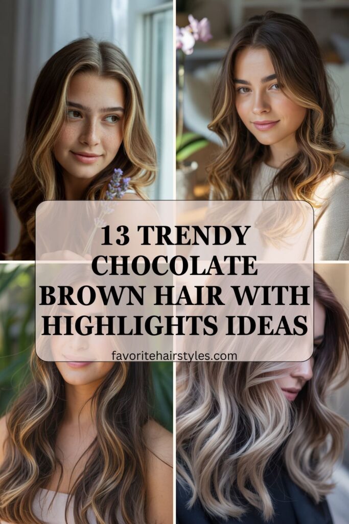 Chocolate Brown Hair With Highlights Ideas