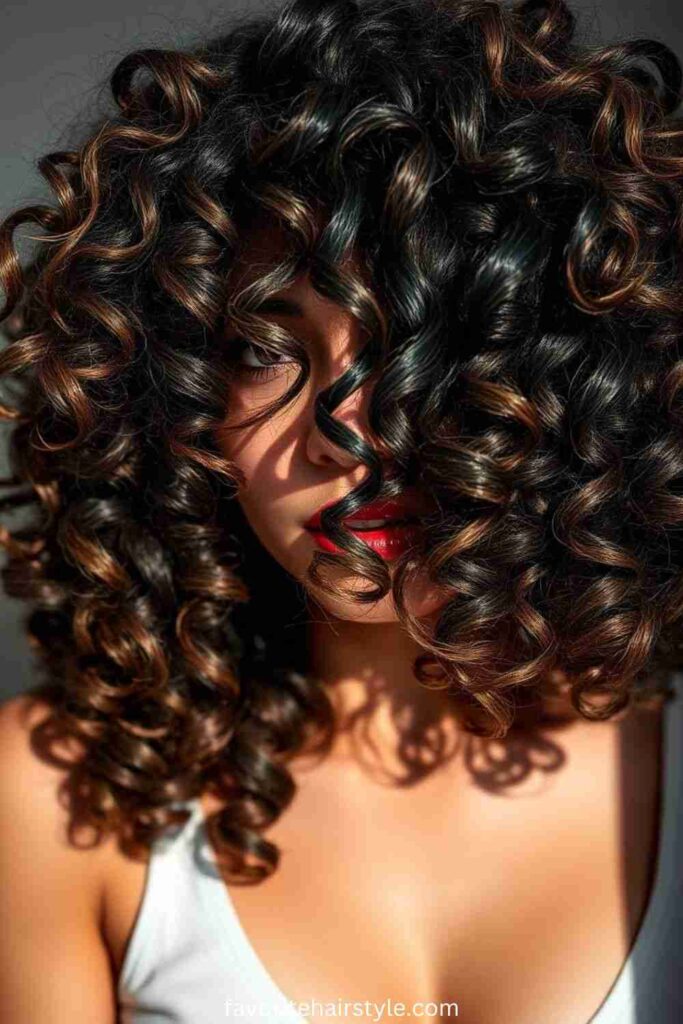 Coffee Brown Hair with Toffee Highlights