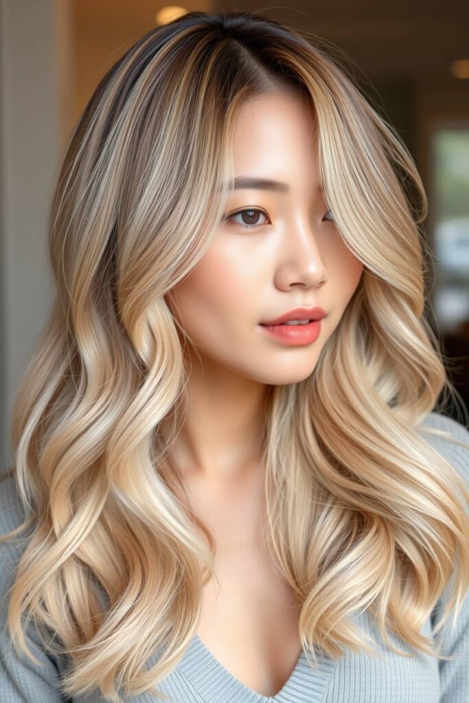 Cool Beige Blonde Waves