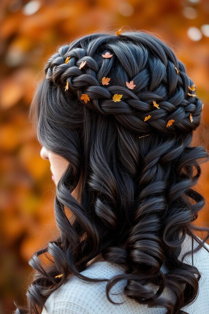 Crown Braid with Curls