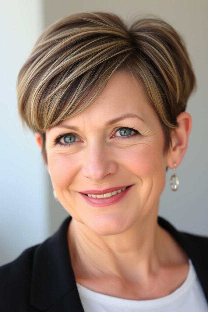 Dark Blonde Pixie with Dimension