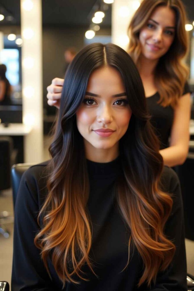 Face-Framing Caramel Highlights