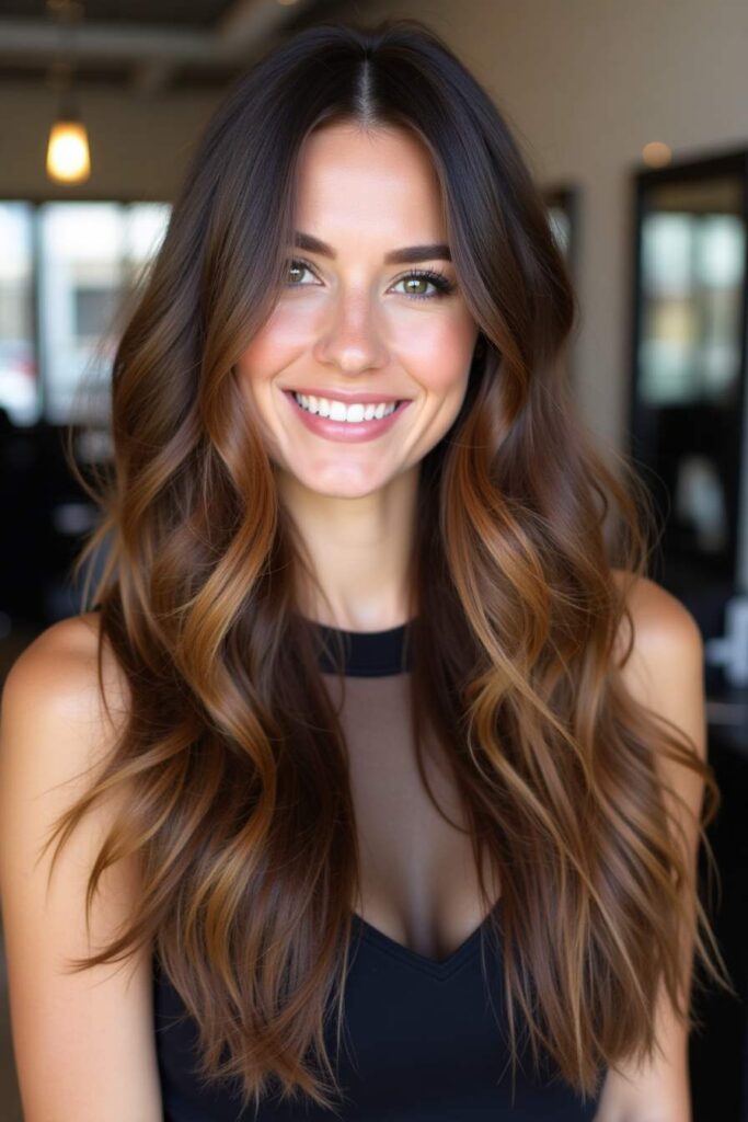 Face-Framing Caramel Highlights