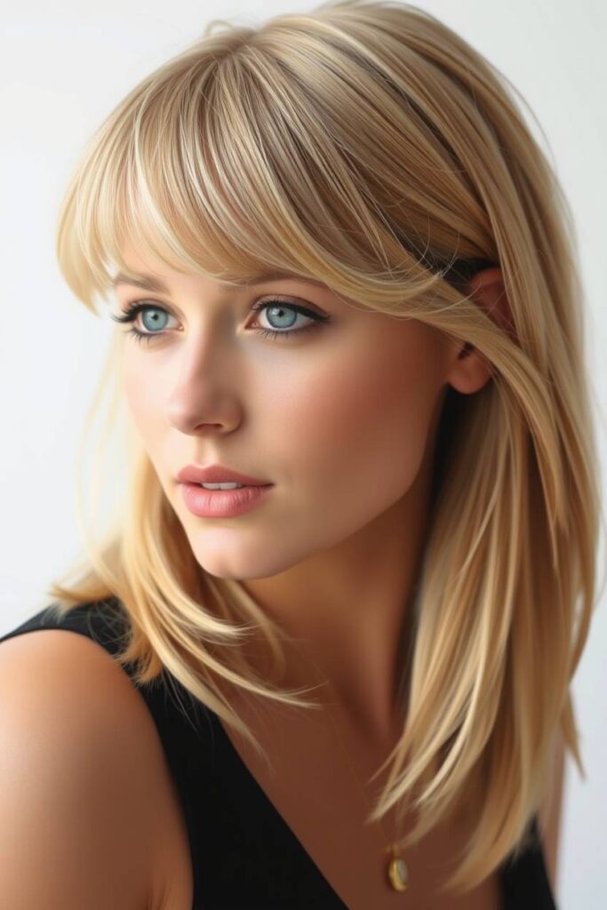 Feathered Bangs to Enhance Movement