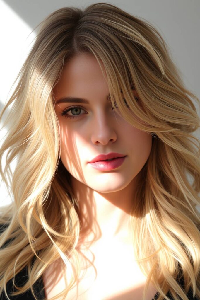 Feathered Layers with Beige Blonde