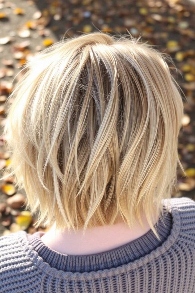 Golden Blonde with Auburn Lowlights