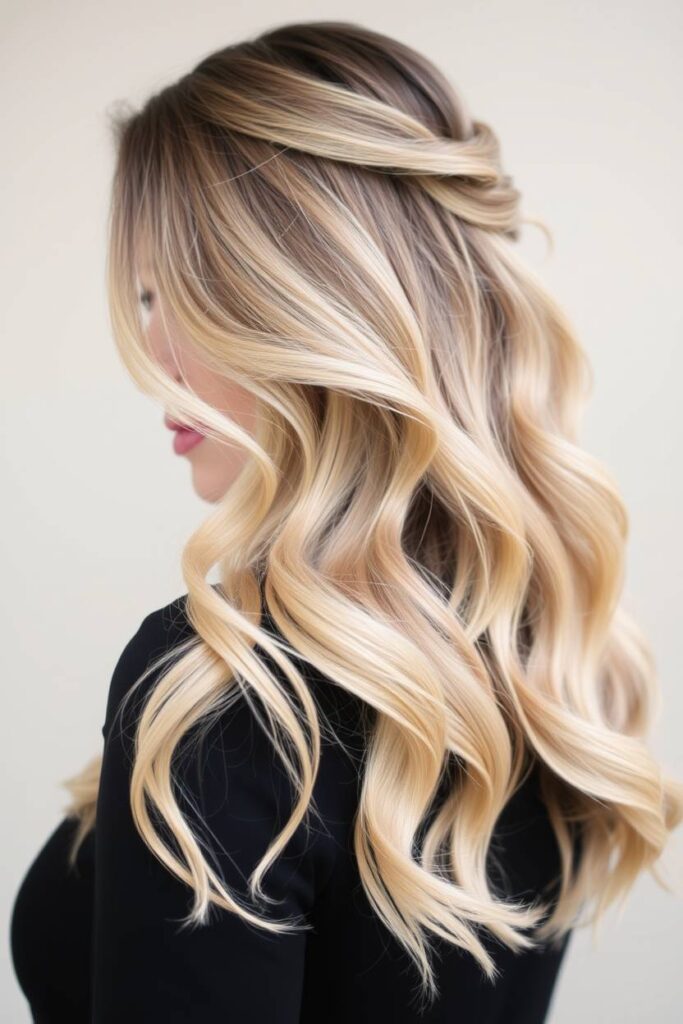 Half-Up Half-Down with Root Contrast