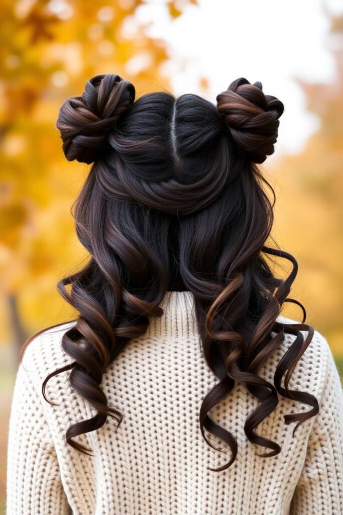 Half-Up Space Buns