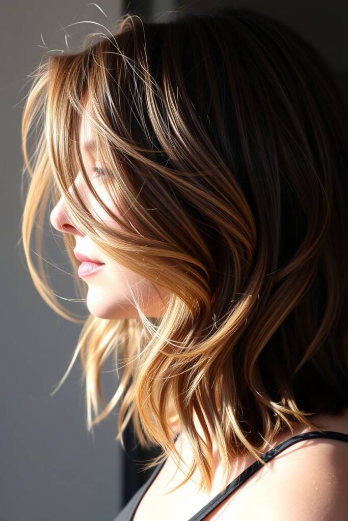 Honey Caramel Tones with Choppy Layers
