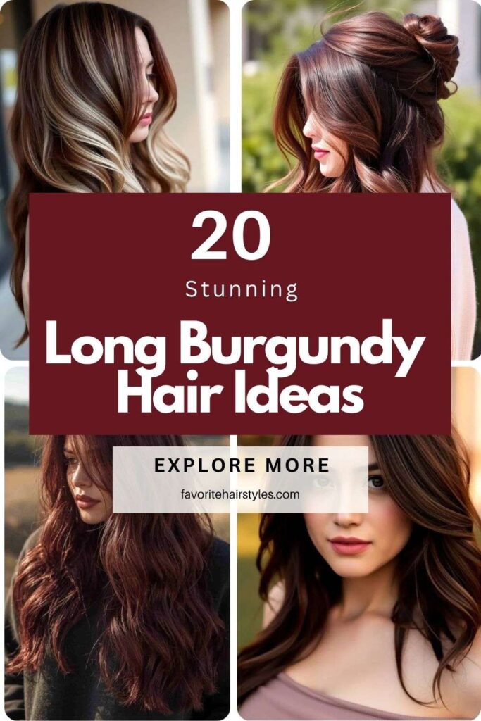Long Burgundy Hair Ideas